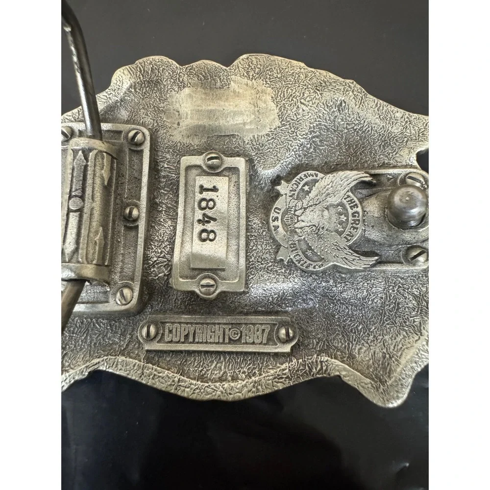 Vintage 1997 Great American Buckle Co Southern By Grace Eagle Belt Buckle 1848
